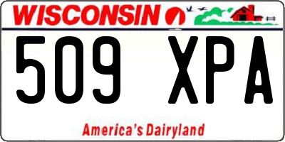 WI license plate 509XPA