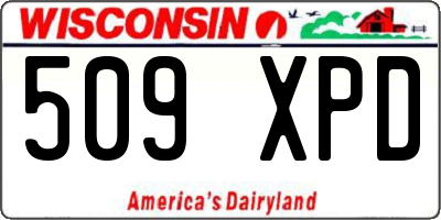 WI license plate 509XPD