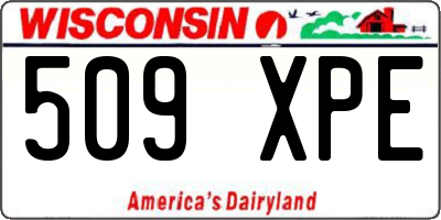 WI license plate 509XPE