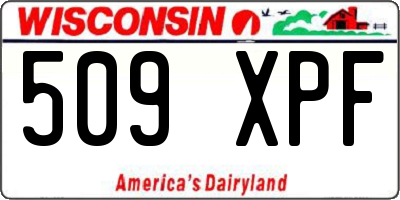 WI license plate 509XPF