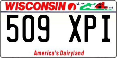 WI license plate 509XPI