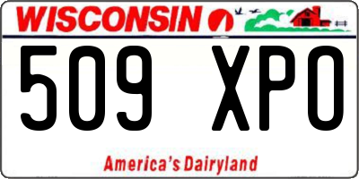 WI license plate 509XPO
