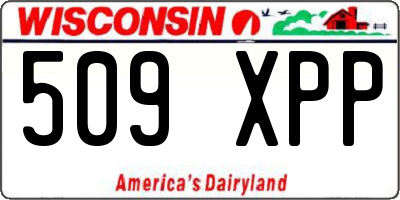 WI license plate 509XPP