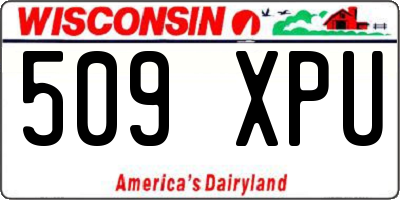 WI license plate 509XPU