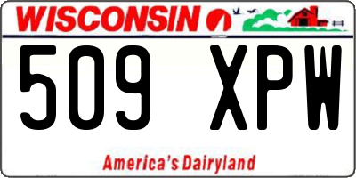 WI license plate 509XPW