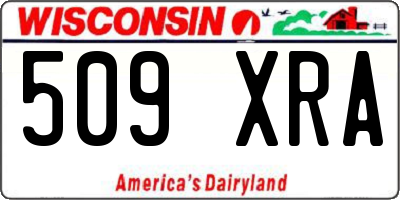 WI license plate 509XRA