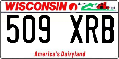 WI license plate 509XRB