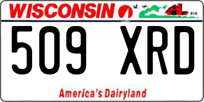 WI license plate 509XRD