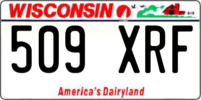 WI license plate 509XRF