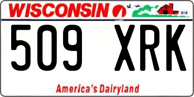 WI license plate 509XRK