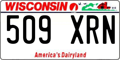 WI license plate 509XRN