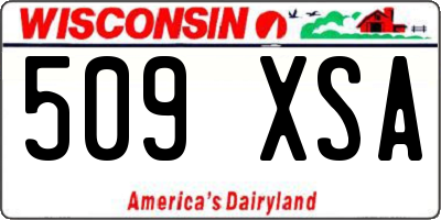 WI license plate 509XSA