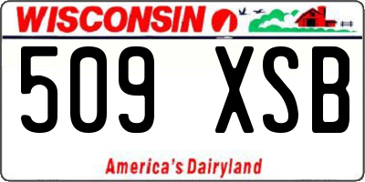 WI license plate 509XSB