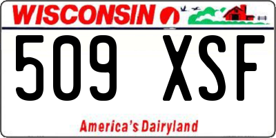 WI license plate 509XSF