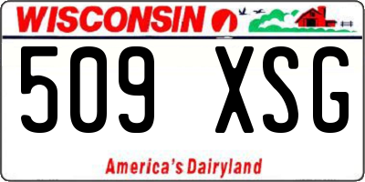 WI license plate 509XSG