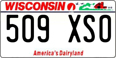 WI license plate 509XSO