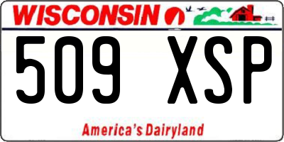 WI license plate 509XSP