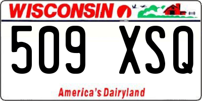 WI license plate 509XSQ
