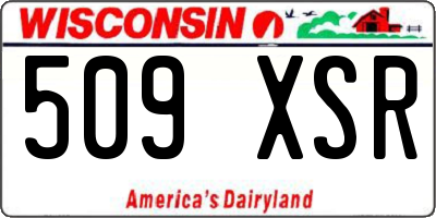 WI license plate 509XSR