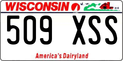 WI license plate 509XSS