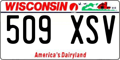 WI license plate 509XSV