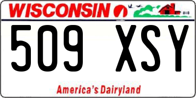 WI license plate 509XSY