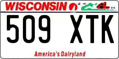 WI license plate 509XTK