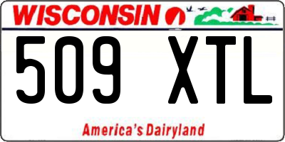 WI license plate 509XTL
