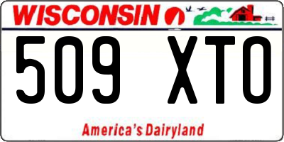 WI license plate 509XTO