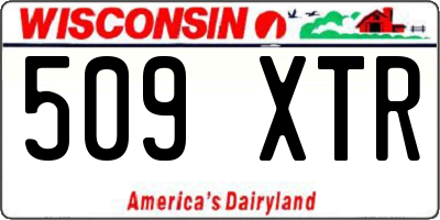 WI license plate 509XTR