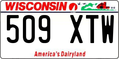 WI license plate 509XTW