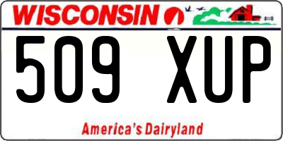 WI license plate 509XUP