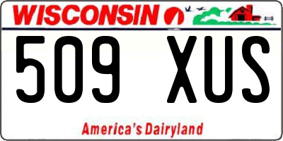 WI license plate 509XUS