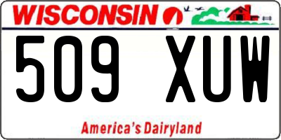 WI license plate 509XUW