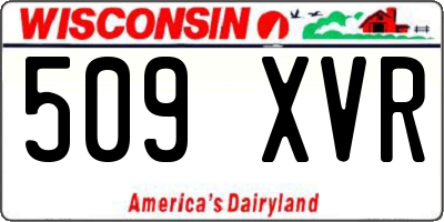 WI license plate 509XVR
