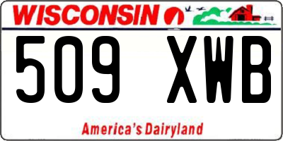 WI license plate 509XWB