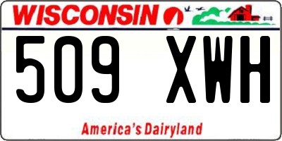 WI license plate 509XWH