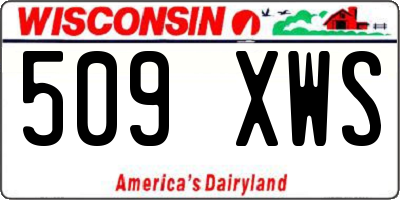 WI license plate 509XWS