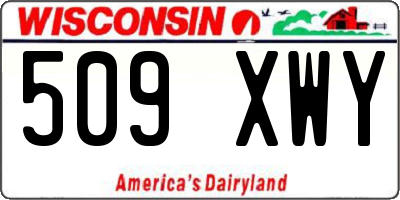 WI license plate 509XWY
