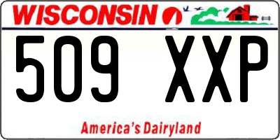 WI license plate 509XXP