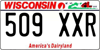 WI license plate 509XXR