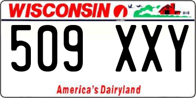 WI license plate 509XXY