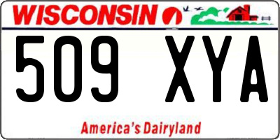 WI license plate 509XYA