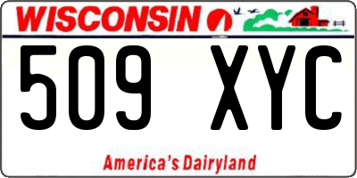 WI license plate 509XYC