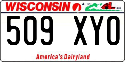 WI license plate 509XYO