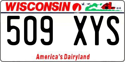 WI license plate 509XYS