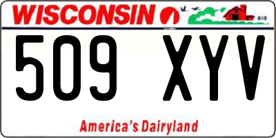 WI license plate 509XYV