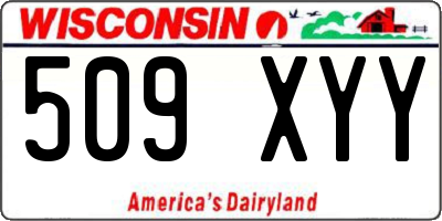 WI license plate 509XYY