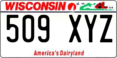 WI license plate 509XYZ