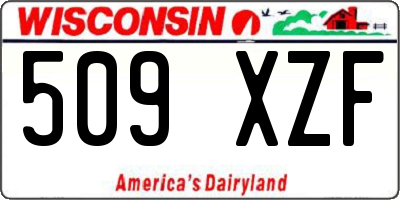 WI license plate 509XZF